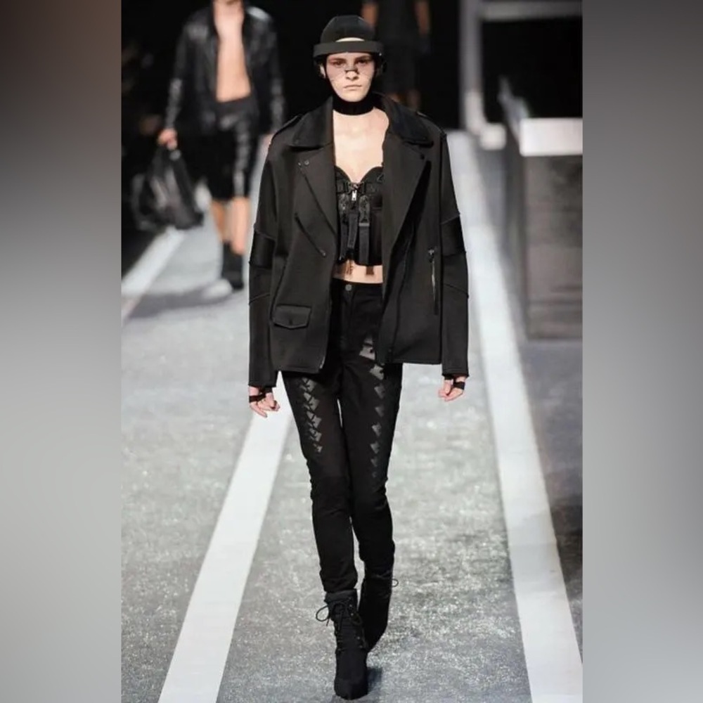 H&M x ALEXANDER WANG • Structured Felt Moto Jacket